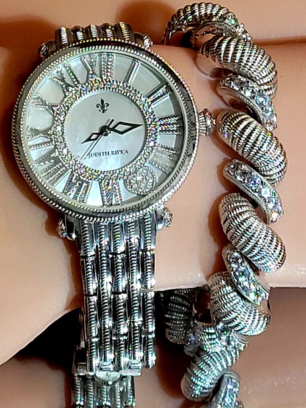 Judith Ripka Sterling Silver Diamonique San Marco Bracelet. Size 7. New - Picture 15 of 15